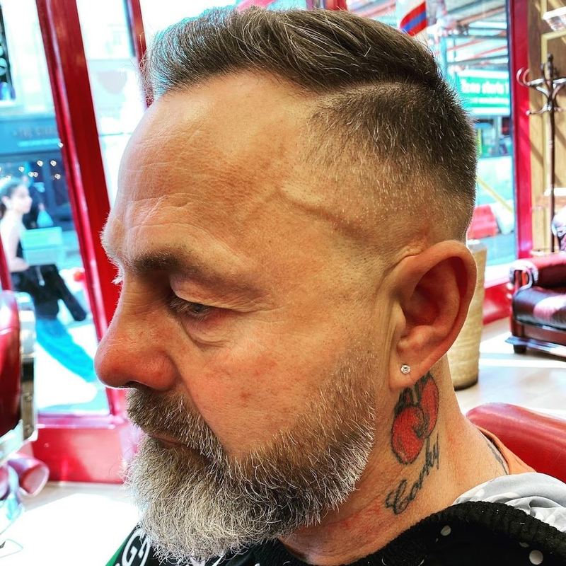 Beard trim and shape-up finished at Boss Barbers, Bath